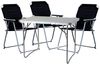 4-teiliges Campingmöbel Set Alu L70xB50xH59cm schwarz Bild 3