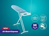 Leifheit Bügelbrett Bügeltisch AirBoard Express M Solid, Bügelfläche 38.0x120.0 cm, Höhenverstellbar, Bügelfläche 120 x 38 cm, auch für Dampfstationen Bild 2