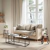 MEUBLE COSY Nachttisch 2er Set Beistelltisch Nachtschrank mit offenen Ablagen Wohnzimmertisch Sofatisch für Schlafzimmer Wohnzimmer Büro, Industrie, aus Ingenieurholz Metall, Hellbraun + Schwarz Bild 4