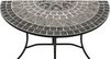 DEGAMO Gartentisch SIENA (1-St), Wandtisch halbrund 45x90cm, Eisen schwarz, Platte Mosaik grau/weiss Bild 4