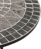 DEGAMO Gartentisch SIENA (1-St), Wandtisch halbrund 45x90cm, Eisen schwarz, Platte Mosaik grau/weiss Bild 5