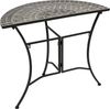 DEGAMO Gartentisch SIENA (1-St), Wandtisch halbrund 45x90cm, Eisen schwarz, Platte Mosaik grau/weiss Bild 3