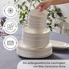 Karaca Geschirr-Set Forever Bone Allure 41-Teiliges Geschirrset für 12 Personen (41-tlg), 12 Personen, KNOCHENPORZELLAN Bild 5