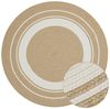 NORTHRUGS Trenzado In- & Outdoor Teppich Rund Wetterfest – Pflegeleicht Handmade-Look für Innen und Außen Gewebter Outdoorteppich Läufer für Balkon, Terrasse, Wohnzimmer, Garten – Creme Beige, ø 150 Bild 2