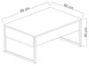 Hanah Home Elegant Coffee Table, Travertine & Gold, 90 x 60 x 40 cm | 100% Melamine Coated Particle Board, 18 mm Thick, Sturdy Metal Legs | Modern Marble Design Bild 2