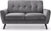 Julian Bowen Monza Sofa, Zweisitzer, dunkelgrau Bild 3
