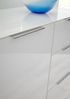 Kommode SANTORIN weiß mit Glasfront, Schrank Korpus in weiß mit Oberboden in Glas-mit viel Stauraum und Schubladen für Ihren Wohnbereich - 135 x 99 x 40 cm (B/H/T) Bild 5