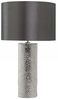 'Aiken' Tischlampe Schwarz und Silber Porzellanfuß Stoffschirm Schwarz Kabel mit Schalter Moderner Minimalistischer Glamouröser Stil Bild 4
