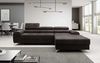Designer Sofa Melinda mit Schlaf- und Klappfunktion Samt Dunkelbraun Rechts Bild 2