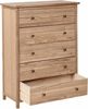 Kommode mit 5 Schubladen SALTON Holz 111 cm Heller Holzfarbton Bild 4