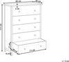 Kommode mit 5 Schubladen SALTON Holz 111 cm Heller Holzfarbton Bild 3
