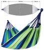 SONGMICS Hängematte Mehrpersonen 210x150 cm, TÜV Rheinland, Belastbarkeit bis 300 kg, für Outdoor Camping Wandern Garten, Grün-Blaue Streifen GDC15L Bild 3