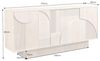 riess-ambiente Sideboard ART DECO 170cm weiß gekälkt (Einzelartikel, 1 St), Massivholz · Kommode · 6 Fächer · 3D-Front · Wohnzimmer · Design Bild 3