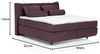 Mivano Free Boxspringbett/Bett mit 7-Zonen-Taschenfederkern-Matratze und Premium Topper/Härtegrad H2 + H4, Velours Cosy Lila, Liegefläche 180x200 cm Bild 3