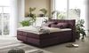 Mivano Free Boxspringbett/Bett mit 7-Zonen-Taschenfederkern-Matratze und Premium Topper/Härtegrad H2 + H4, Velours Cosy Lila, Liegefläche 180x200 cm Bild 2