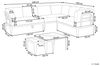 Ecksofa Lounge Set RIMA III Metall Beige Bild 3