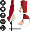 Ampelschirm 300 cm Rot mit Abdeckung & UV Schutz 30+ Bild 5