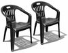 2 Stapelstuhl Bistrostuhl Gartenstuhl Wetterfest Anthrazit Kunststoff Bild 3