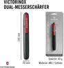 Victorinox Dual Messerschärfer, Schärfen von geraden Klingen, für Grob- und Feinschliff, Swiss Made, schwarz/rot Bild 3