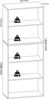 VCM Büroregal & Bücherregal Lona 914415 Weiß B. 70 x H. 184 x T. 37 cm Bild 2