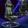 SVITA Gaming Stuhl Bürostuhl Schreibtischstuhl Drehstuhl Fußablage schwarz grün Bild 4