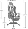 SVITA Gaming Stuhl Bürostuhl Schreibtischstuhl Drehstuhl Fußablage schwarz grün Bild 3