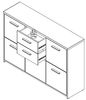 Sideboard >Odessa< in Sonoma-Eiche Weiß - 114.1x77.5x29.6cm (BxHxT) Bild 5