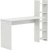 Schreibtisch mit Regal Chagtuniejle 150x45x120 cm Weiß [en. casa] Bild 5