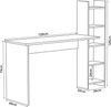 Schreibtisch mit Regal Chagtuniejle 150x45x120 cm Weiß [en. casa] Bild 2