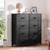 DWVO Kommode mit 8 Schubladen, Schrank aus Stoff mit Griffen, Metallgestell & MDF-Holzplatte, langlebig, für Schlafzimmer & Wohnzimmer,Schwarz Bild 4