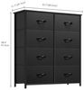 DWVO Kommode mit 8 Schubladen, Schrank aus Stoff mit Griffen, Metallgestell & MDF-Holzplatte, langlebig, für Schlafzimmer & Wohnzimmer,Schwarz Bild 3