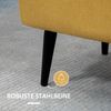 HOMCOM Sitzbank mit Stauraum, Leinenoptik, Stahlbeine (Bettbank, 1-St, Polsterbank), für Wohnzimmer, Flur, bis 150 kg belastbar, 101 x 38,5 x 44,5 cm, Gelb Bild 5