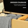 HOMCOM Sitzbank mit Stauraum, Leinenoptik, Stahlbeine (Bettbank, 1-St, Polsterbank), für Wohnzimmer, Flur, bis 150 kg belastbar, 101 x 38,5 x 44,5 cm, Gelb Bild 4