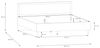 Forte CALASETTA Bettgestell 180x200 cm, Boho-Bettgestell, Holzwerkstoff, Elegancia Eiche |Technorattan, 187,4 cm breit x 90 cm hoch x 206 cm tief Bild 5