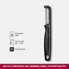 Victorinox Sparschäler "Iota", Schäler für Gemüse, Obst, Gerader Schliff, Zweischneidig, Extra Scharf, Swiss Made, schwarz Bild 3