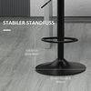 HOMCOM Barhocker Bistrohocker mit Lehne und Fußstütze (Bistrohocker, 2 St, Barstuhl), Grau 57,5 x 52,5 x 93-114 cm Bild 3