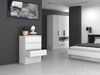 Home Collective Kommode weiß Schubladen, Schlafzimmer Flur kleiner Nachttisch, Schrank, Sideboard, Highboard, Breite 70 cm Höhe 97cm mit vier Schubladen Bild 5