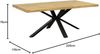 Esstisch >Eastbourne< in Eiche aus Massivholz,Metall - 220x76x100cm (BxHxT) Bild 2