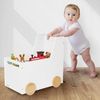 ONVAYA® Spielzeugkiste aus Holz | Weiß | Lauflernwagen mit Gummirädern | Geräuscharm | individuell gestaltbar | kinderleichter Zusammenbau Bild 5