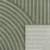 Paco Home Teppich In- & Outdoor, Moderne abstrakte Boho Designs mit 3D Struktur, robust & wetterfest, ideal für Terrasse Wohnzimmer & Küche, Grösse:160 cm Rund, Farbe:Grün 3 Bild 5