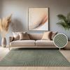 Paco Home Teppich In- & Outdoor, Moderne abstrakte Boho Designs mit 3D Struktur, robust & wetterfest, ideal für Terrasse Wohnzimmer & Küche, Grösse:160 cm Rund, Farbe:Grün 3 Bild 2