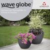 Scheurich Übertopf Wave Globe Serie 250 schwarz granit Ø 30 cm Bild 2