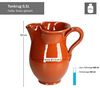 MamboCat 7-tlg Set 1x Tonkrug 0,5 Liter + 6x Shot-Becher 50 ml Tonware Mediterran Unikat Handarbeit Bild 5