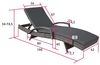 tectake Gartenliege Rattan Sonnenliege, 1, 1 St, 1tlg, mit Aluminiumgestell Bild 3