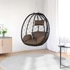 vidaXL Hängendes Ei-Stuhl Kaffeebraun 91,5 x 54,5 x 107 cm Poly-Rattan 42003847 Bild 4