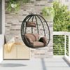 vidaXL Hängendes Ei-Stuhl Kaffeebraun 91,5 x 54,5 x 107 cm Poly-Rattan 42003847 Bild 2
