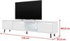 Selsey Glam – TV-Lowboard Weiß Matt/Weiß Hochglanz mit weißer LED-Beleuchtung 175 cm breit Bild 5
