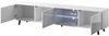 Selsey Glam – TV-Lowboard Weiß Matt/Weiß Hochglanz mit weißer LED-Beleuchtung 175 cm breit Bild 4