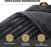 Gözze Wohndecke, kuschelweich, 1620g/Stück, Cord Optik, Polyester, Anthrazit, 150x200 cm Bild 5