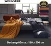 Gözze Wohndecke, kuschelweich, 1620g/Stück, Cord Optik, Polyester, Anthrazit, 150x200 cm Bild 3